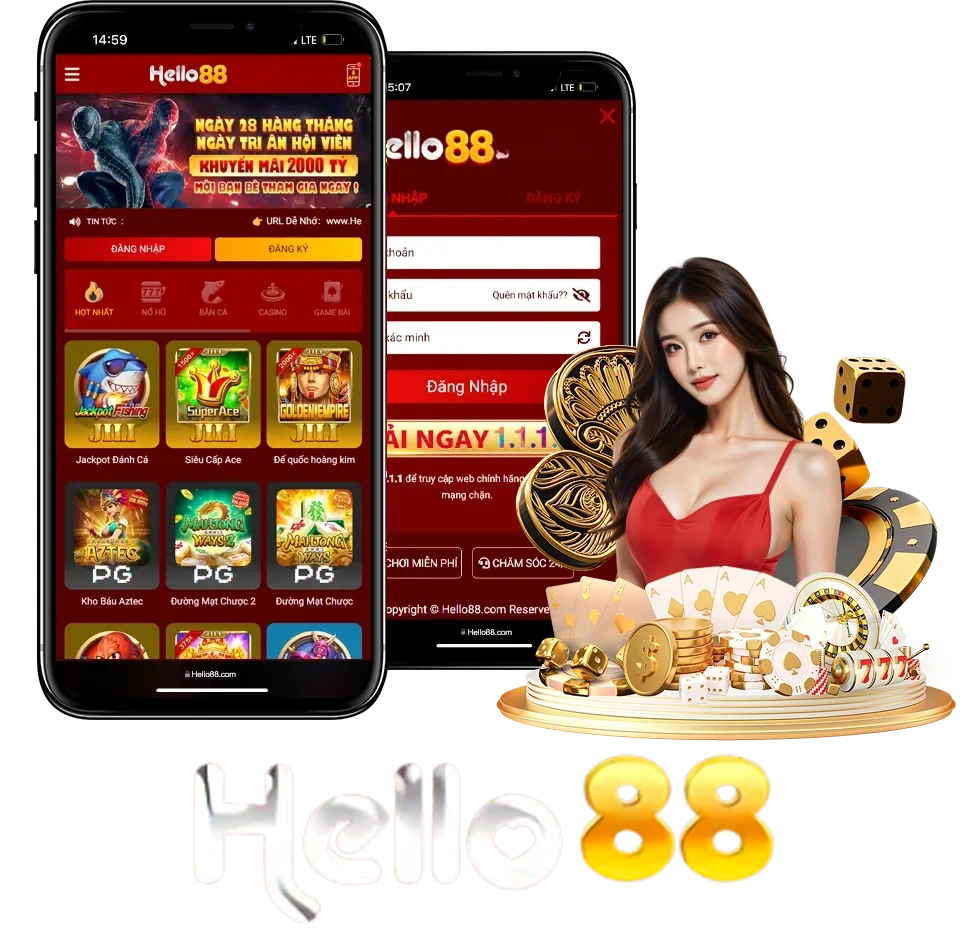 Ứng dụng Hello88 trên thiết bị di động
